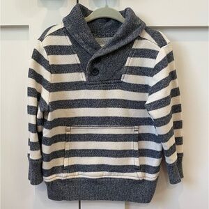 Old Navy blue & white striped long sleeve sweater. Boys size 2T.
